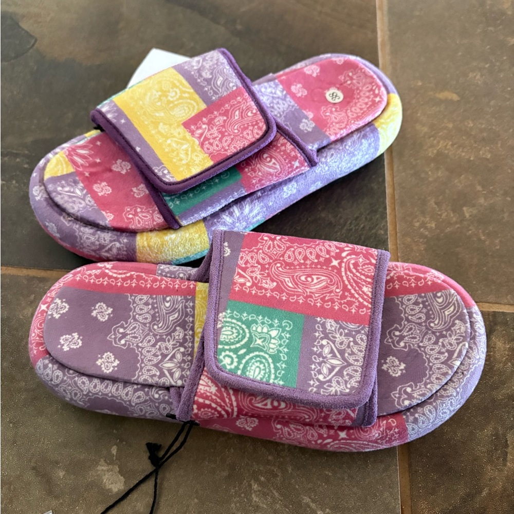 NWT Arizona Love Moly Bandanna Slide Sandals